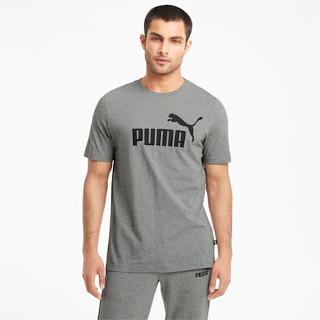 T-shirt con logo Essentials uomo, Medium Gray Heather, small