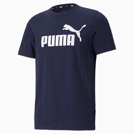T-shirt con logo Essentials uomo, Peacoat, small