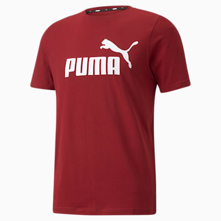 Męski T-shirt Essentials z logo, Intense Red, small