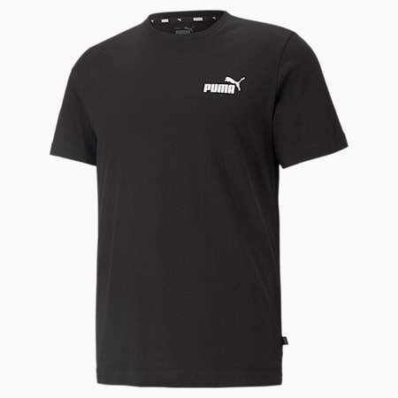 เสื้อยืดคอกลมผู้ชาย Essentials Small Logo Tee, Puma Black, small-THA