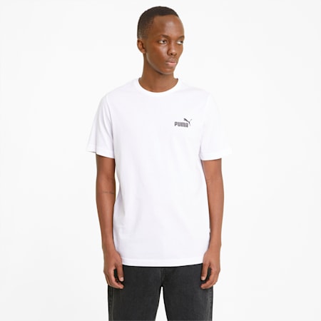 Essentials Small Logo Tee Men, Puma White, small