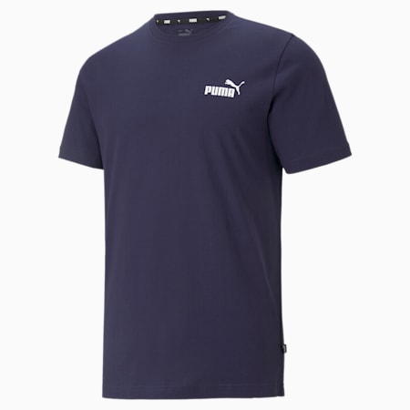 Essentials Small Logo Tee Men, Peacoat, small-SEA