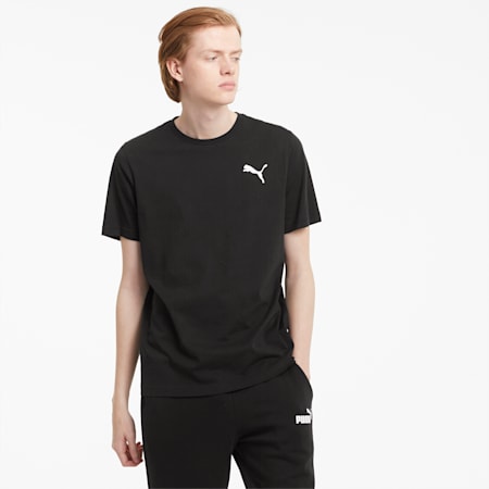 Essentials Small Logo Tee Men, Puma Black-Cat, small