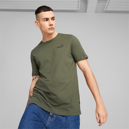 Essentials Small Logo Men's Tee, Green Moss, small