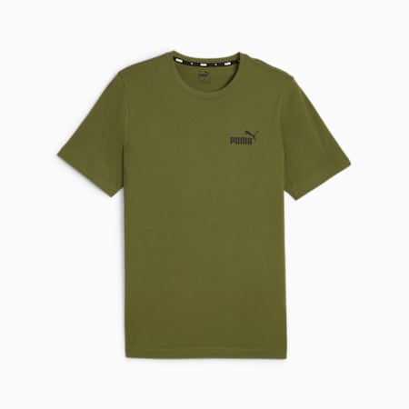Essentials T-shirt met klein logo voor heren, Olive Green, small
