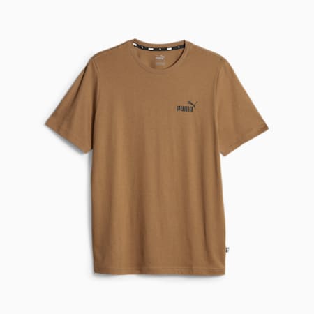 Essentials T-shirt met klein logo voor heren, Chocolate Chip, small