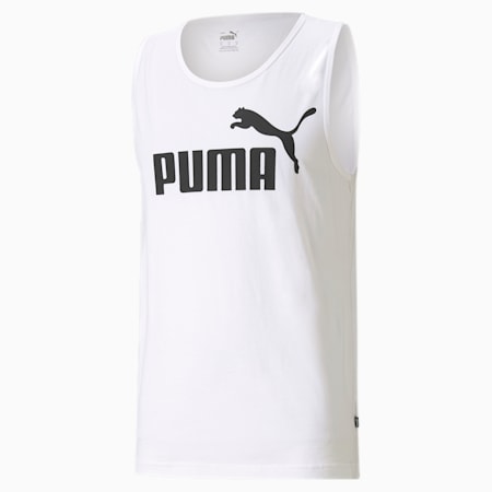 Essentials Men's Tank Top, Puma White, small-DFA
