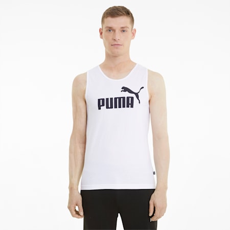 Essentials Men's Tank Top, Puma White, small