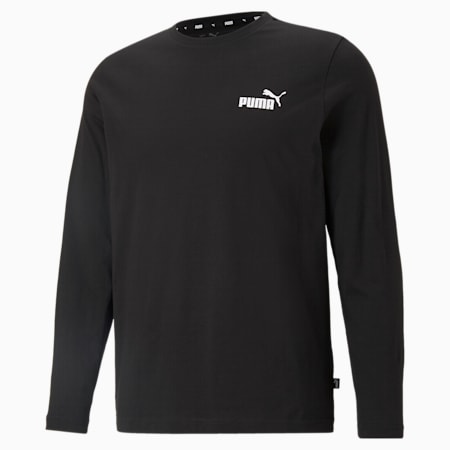 Essentials T-shirt met lange mouwen voor heren, Puma Black, small