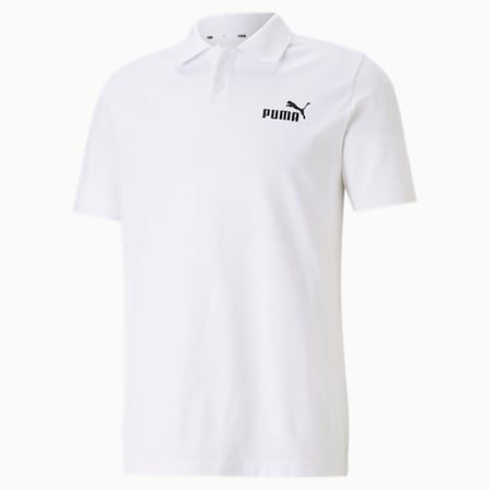 Essentials Pique Polo Shirt Men, Puma White, small-PHL