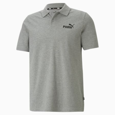 Essentials Pique Men's Polo Shirt, Medium Gray Heather, small-SEA