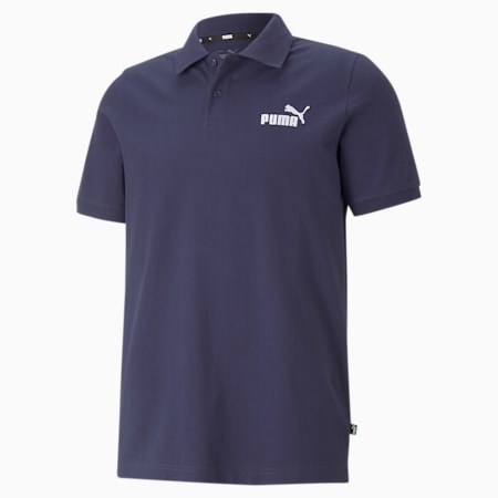 Essentials Pique Men's Polo Shirt, Peacoat, small