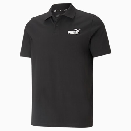 Essentials Regular Fit Men's Jersey Polo, Puma Black, small-IND