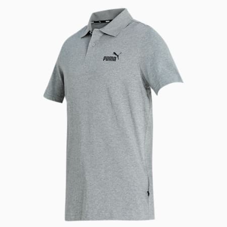 Essentials Regular Fit Men's Jersey Polo, Medium Gray Heather, small-IND