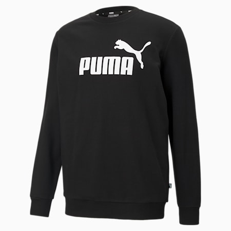 Essentials Big Logo sweater met ronde hals voor heren, Puma Black, small