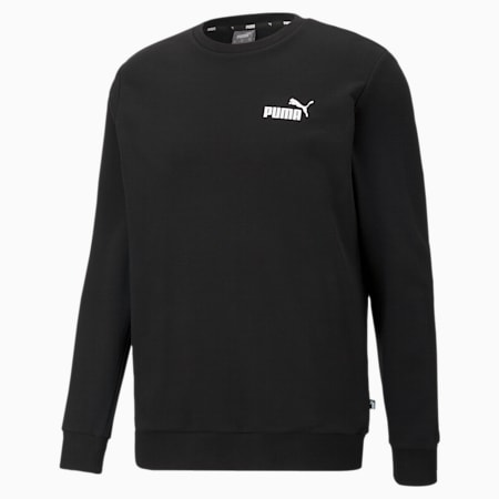 Essentials Small Logo Men's Sweatshirt, Puma Black, small