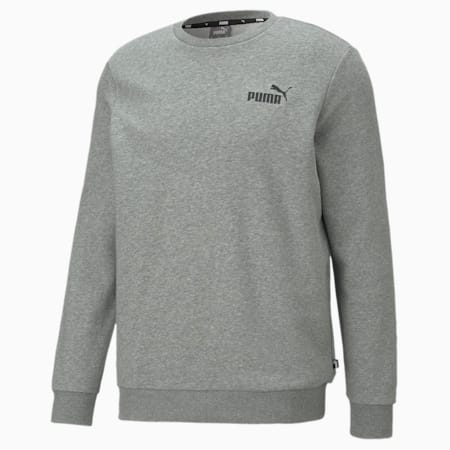 Essentials sweatshirt met klein logo voor heren, Medium Gray Heather, small