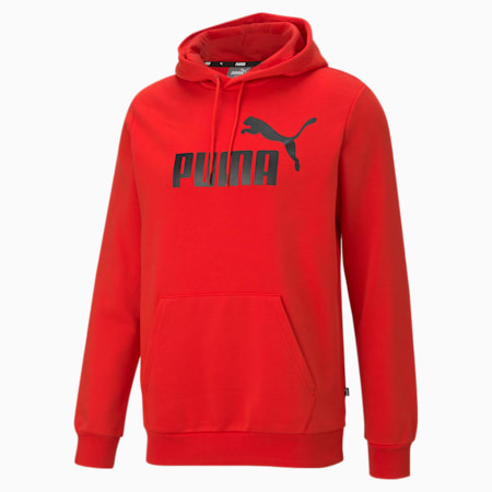 Essentials hoodie met groot logo voor heren, High Risk Red, small