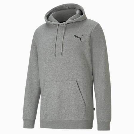 Essentials Small Logo Men's Hoodie, Medium Gray Heather-Cat, small-AUS