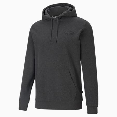 Essentials Small Logo Men's Hoodie, Dark Gray Heather, small