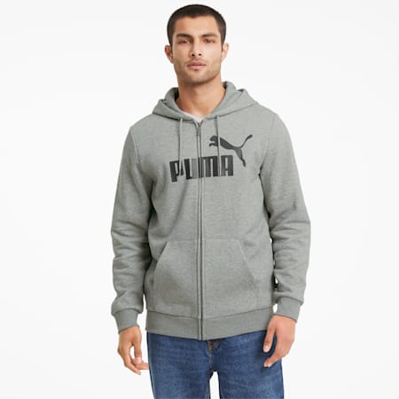Essentials Big Logo Full-Zip Men's Hoodie | | PUMA