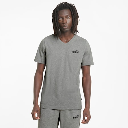 T-shirt à col en V Essentials Homme, Medium Gray Heather, small-DFA
