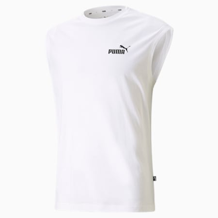 Essentials Herren T-Shirt ohne Ärmel, Puma White, small
