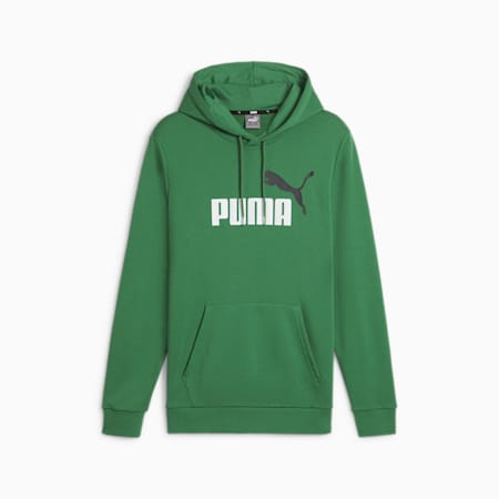 Essentials+ hoodie met groot tweekleurig logo voor heren, Archive Green, small
