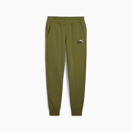 Essentials+ 2 Col Logo Men's Pants, Olive Green, small-AUS