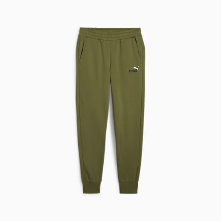 Essentials+ Two-Tone Logo Men's Pants, Olive Green, small-AUS
