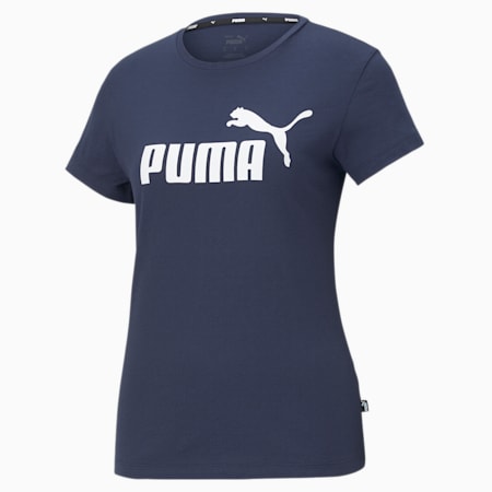 T-shirt con logo Essentials donna, Peacoat, small
