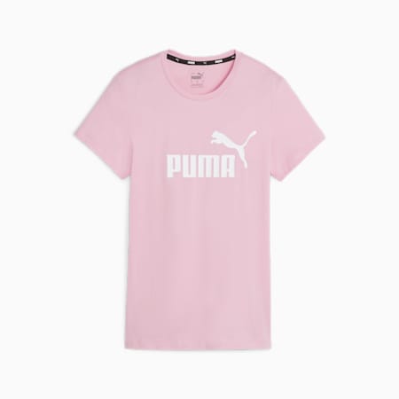 Essentials Logo Damen T-Shirt, Pink Lilac, small