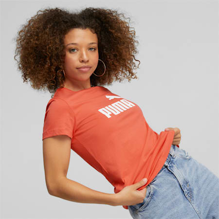 T-shirt Essentials Logo Femme, Salmon, small-DFA