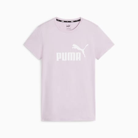 Essentials T-shirt met logo voor dames, Grape Mist, small