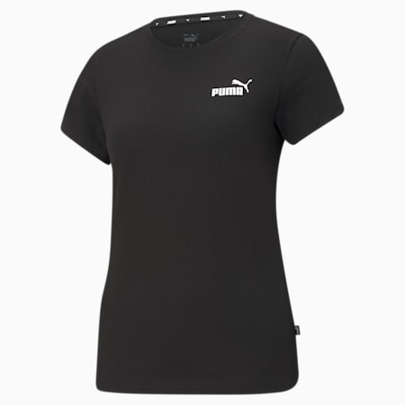 Essentials Small Logo Women's Tee, Puma Black, small-DFA