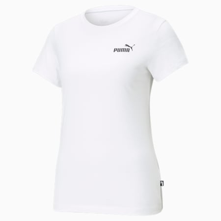 Essentials Small Logo Tee Women, Puma White, small-PHL