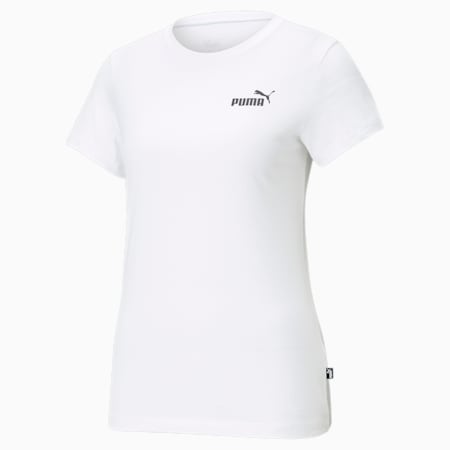Essentials Small Logo Tee Women, Puma White, small-SEA