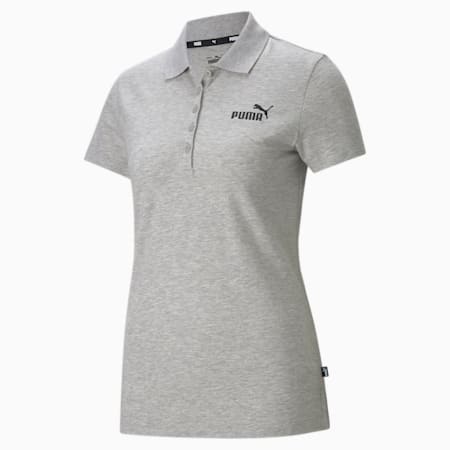 Kaus Polo Wanita Essentials, Light Gray Heather, small-IDN