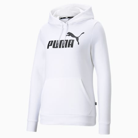 Essentials Logo Hoodie Women, Puma White, small