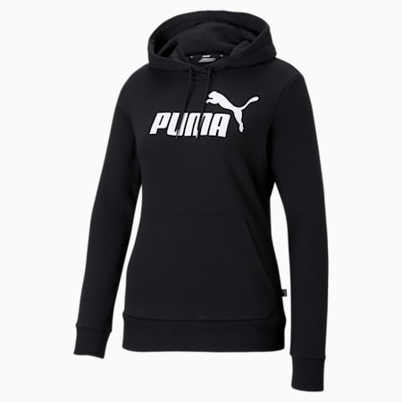 Essentials Logo hoodie voor dames, Puma Black, small