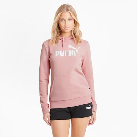 Essentials Logo Damen Hoodie, Bridal Rose, small