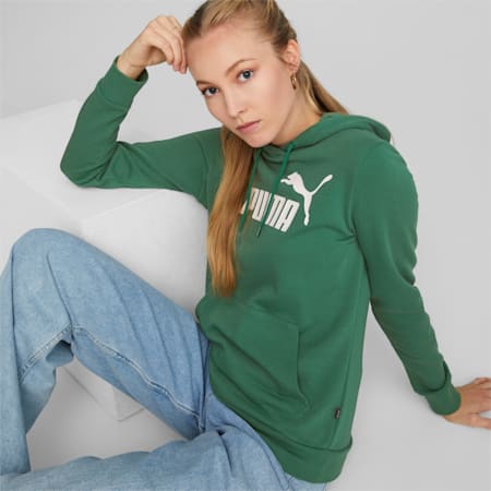 Sweat à capuche Essentials Big Logo femme, Vine, small
