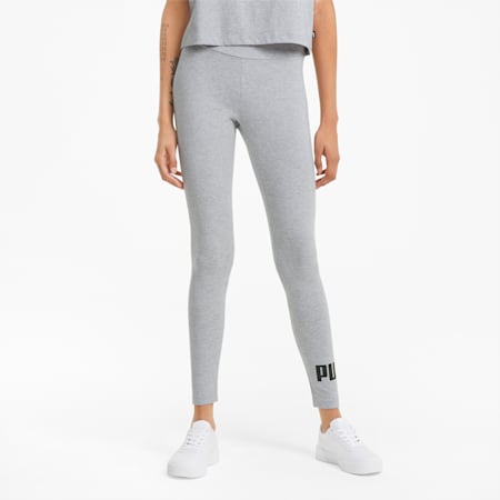 Essentials Logo Leggings Women, Light Gray Heather, small-AUS