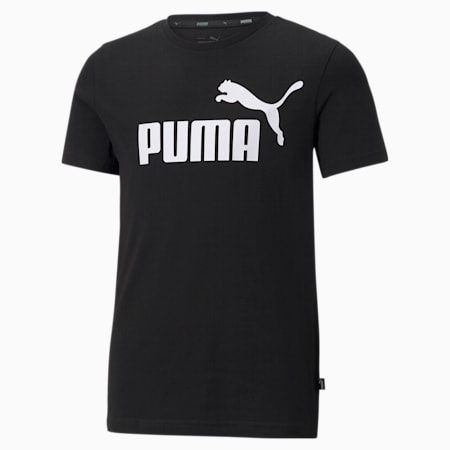 Młodzieżowy T-shirt Essentials z logo, Puma Black, small