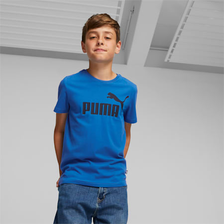 Essentials Logo Tee - Youth 8-16 years, Racing Blue, small-AUS