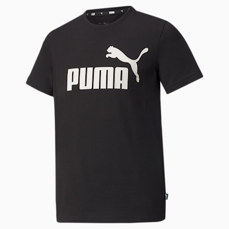 Essentials Logo Youth Tee, Puma Black-Ivory Glow, small-SEA