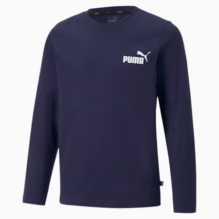 Essentials No. 1 Logo Long Sleeve Tee Youth, Peacoat, small
