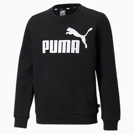 Essentials Jugend Sweatshirt mit großem Logo, Puma Black, small