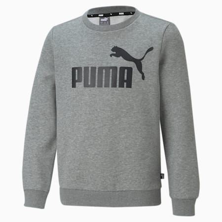 Essentials Jugend Sweatshirt mit großem Logo, Medium Gray Heather, small