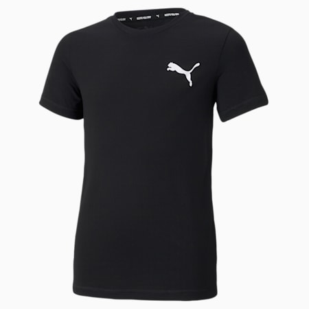 Active Small Logo Tee Youth, Puma Black, small-AUS